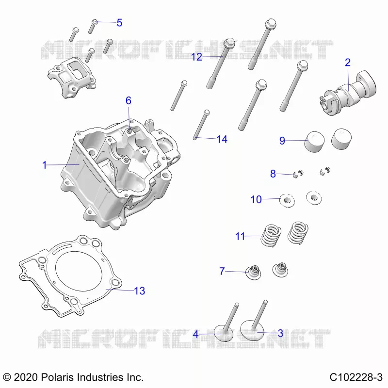 ENGINE, CULATA, CAM AND VALVES