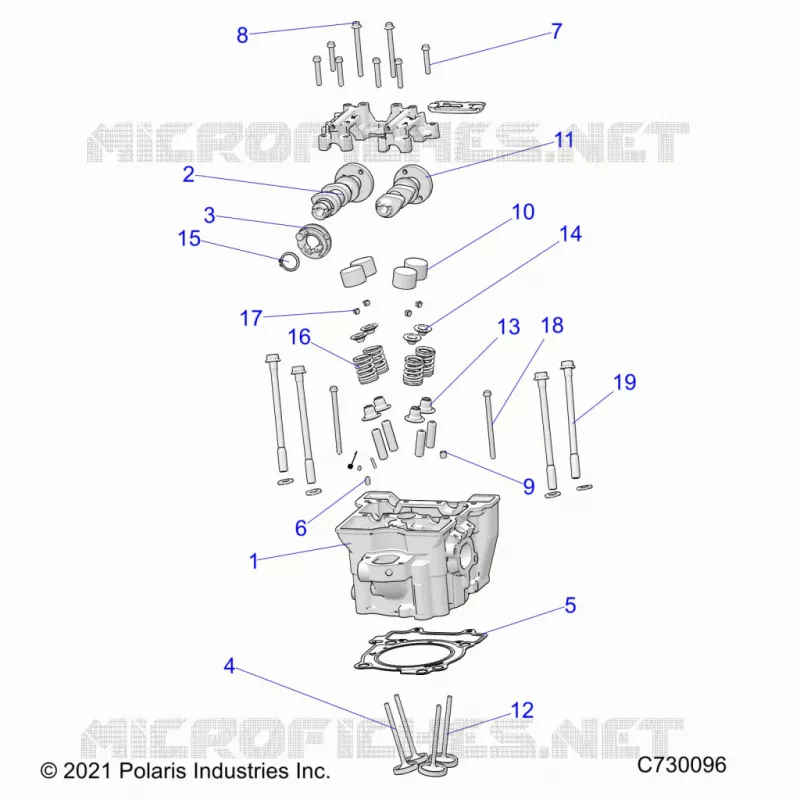 ENGINE, CULATA, CAMS AND VALVES