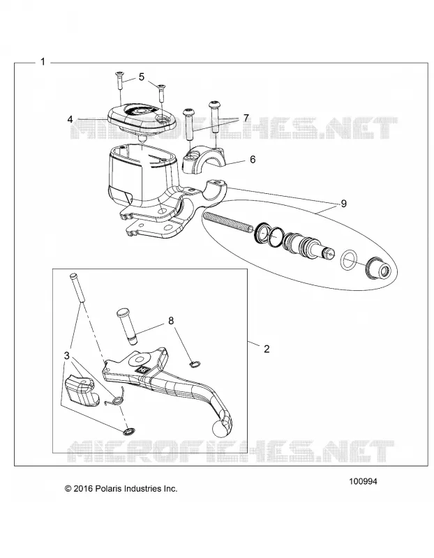FRENO FRONTAL BRAKE LEVER AND MASTER CYLINDER