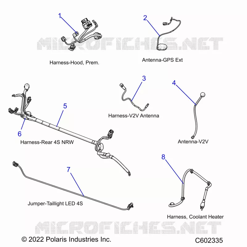 ELECTRICA, WIRE HARNESSES, HOOD/JUMPERS, GPS
