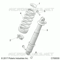 SUSPENSION, REAR MONTAJE DE DESCARGA