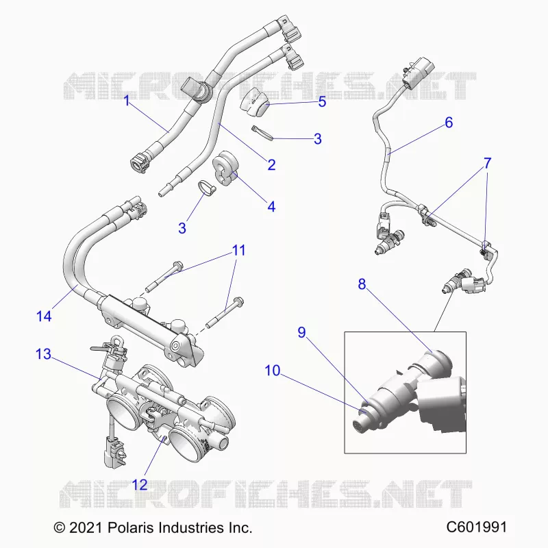 SISTEMA DE COMBUSTIBLE, RAIL, LINES AND THROTTLE BODY