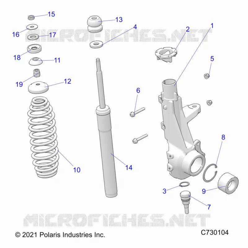 SUSPENSION, PUNTAL DELANTERO
