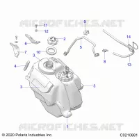 SISTEMA DE COMBUSTIBLE, FUEL TANK ASM.