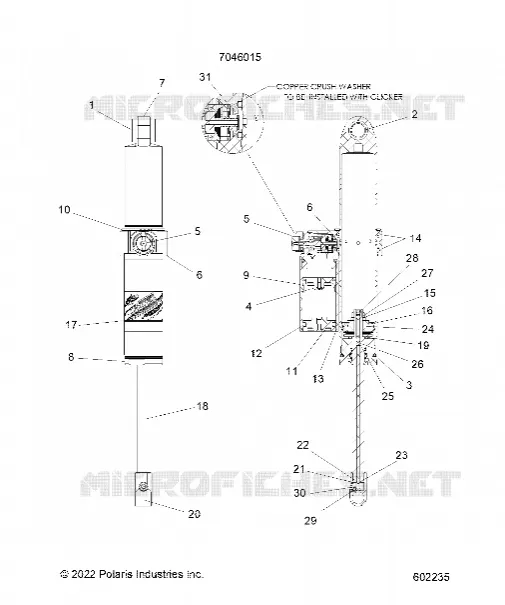 SUSPENSION, SHOCK TRASERO TRACK