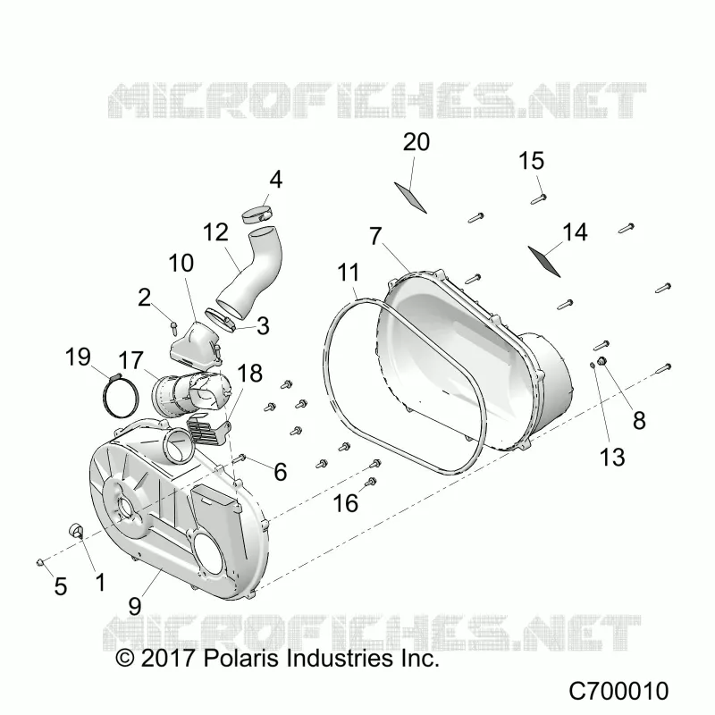 DRIVE TRAIN, TAPA DEL EMBRAGUE AND DUCTING