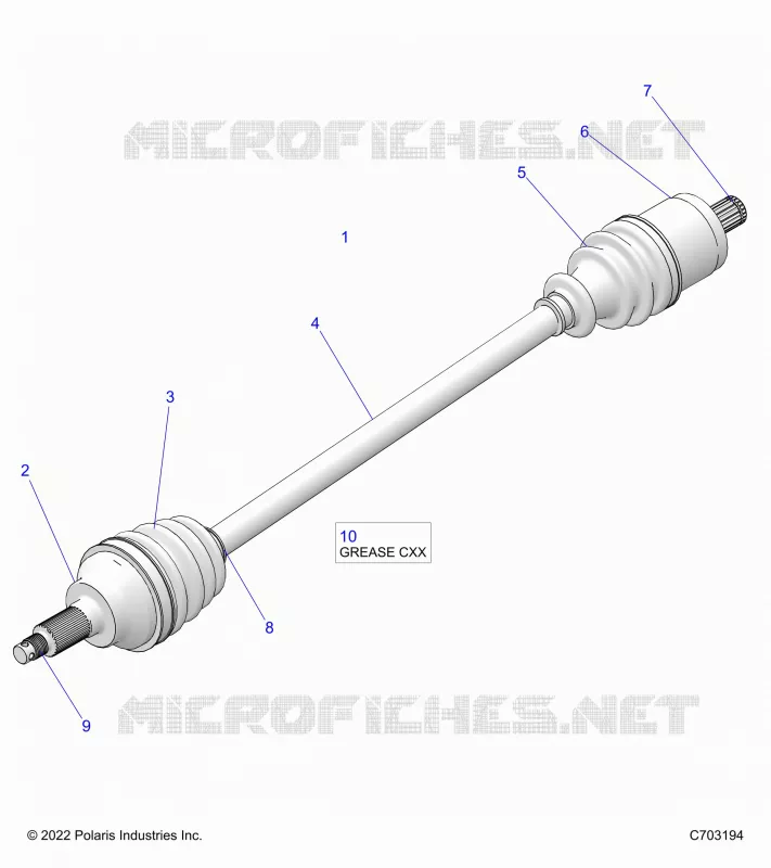 TREN, FRONT HALF SHAFT
