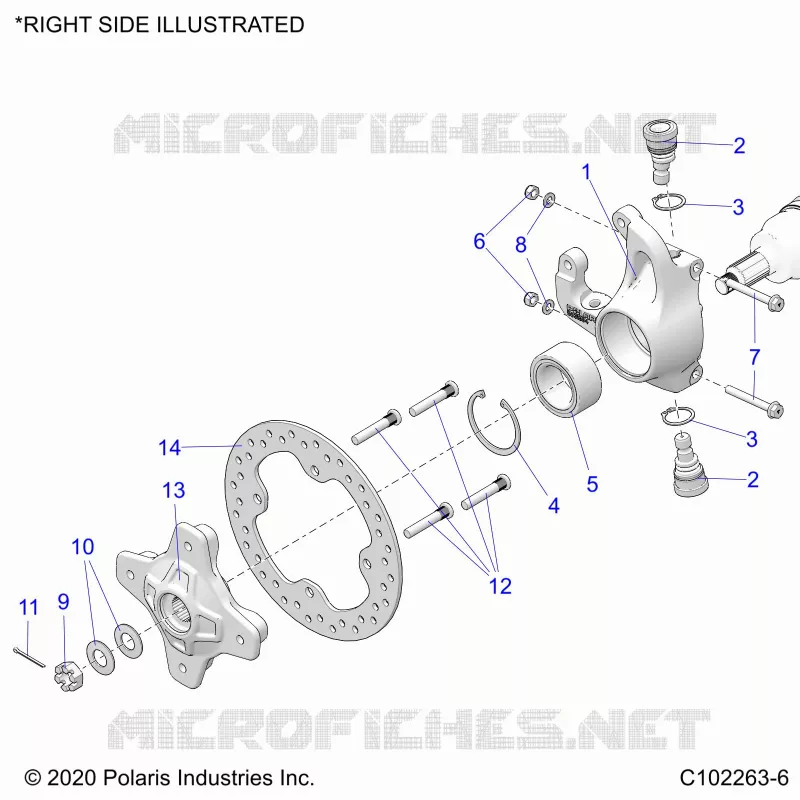 SUSPENSIÃ“N DELANTERA HUB, KNUCKLE AND BRAKE DISC