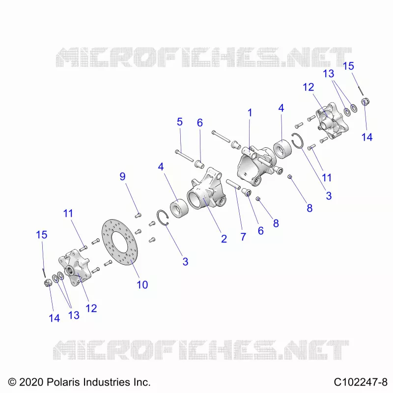 SUSPENSION TRASERA HUBS, CARRIER AND BRAKE DISC