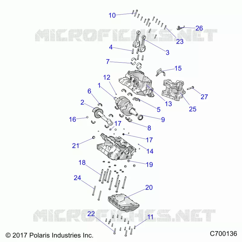 ENGINE, CRANKCASE AND CIGUEÑAL
