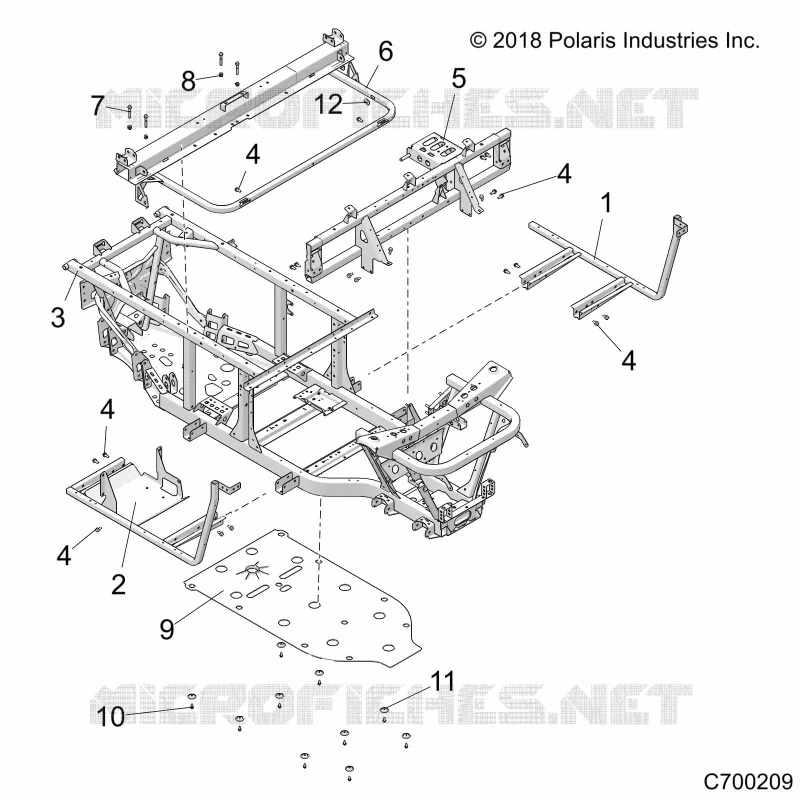 CHASIS, FRAME AND FRONT BUMPER