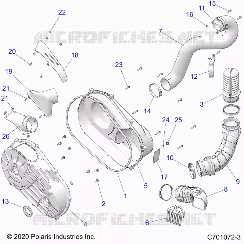 TREN, CLUTCH COVER AND DUCTING