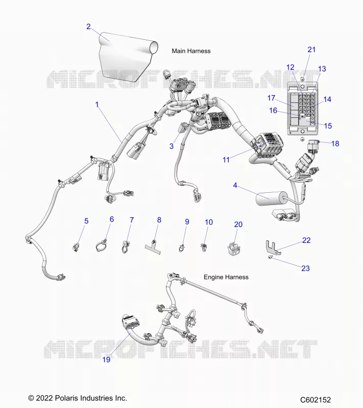 ELECTRICA, WIRE HARNESS,CHASSIS/FUSE BLOCK, ENGINE