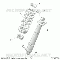 SUSPENSION, REAR MONTAJE DE DESCARGA