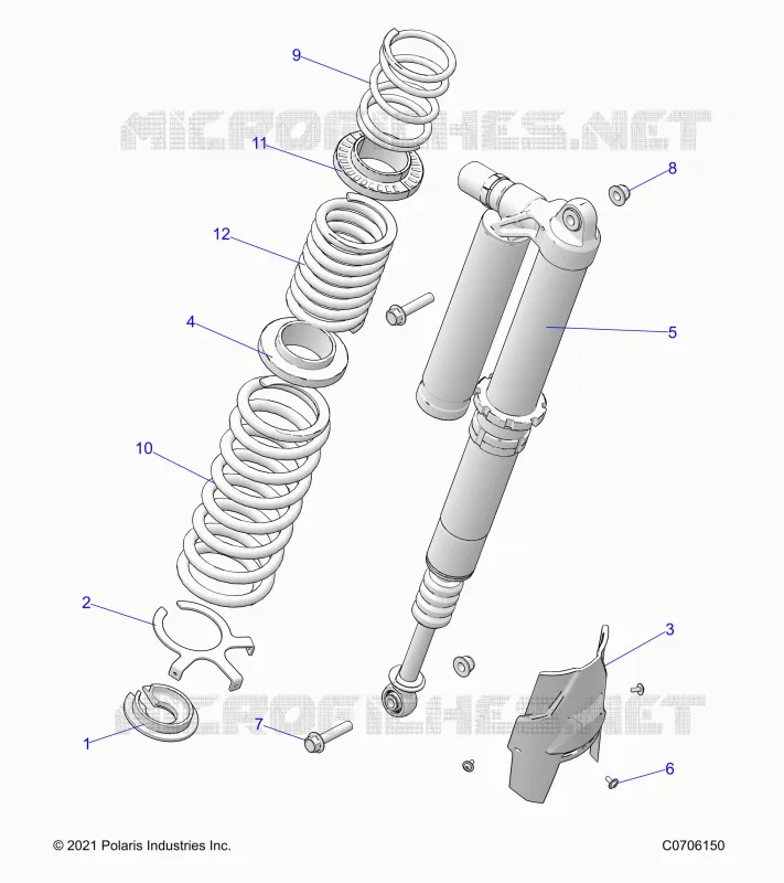 SUSPENSION, REAR MONTAJE DE DESCARGA, DELUXE