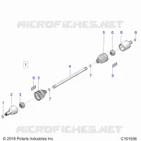DRIVE TRAIN, TRANSMISION DELANTERA SHAFT