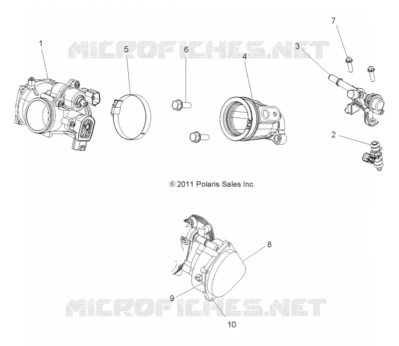 ENGINE, CUERPO DE MARIPOSA AND FUEL RAIL