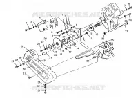 CAJA DE ENGRANAJES/FRENO and cubierta de la cadena MOUNTING 6x6 400L, SWEDISH S948740 and  NORW (4926812681035A)
