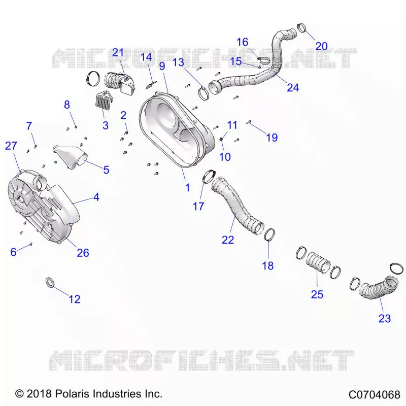 TREN, CLUTCH COVER AND DUCTING