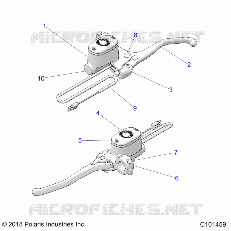 FRENO FRONTAL BRAKE LEVER AND MASTER CYLINDER