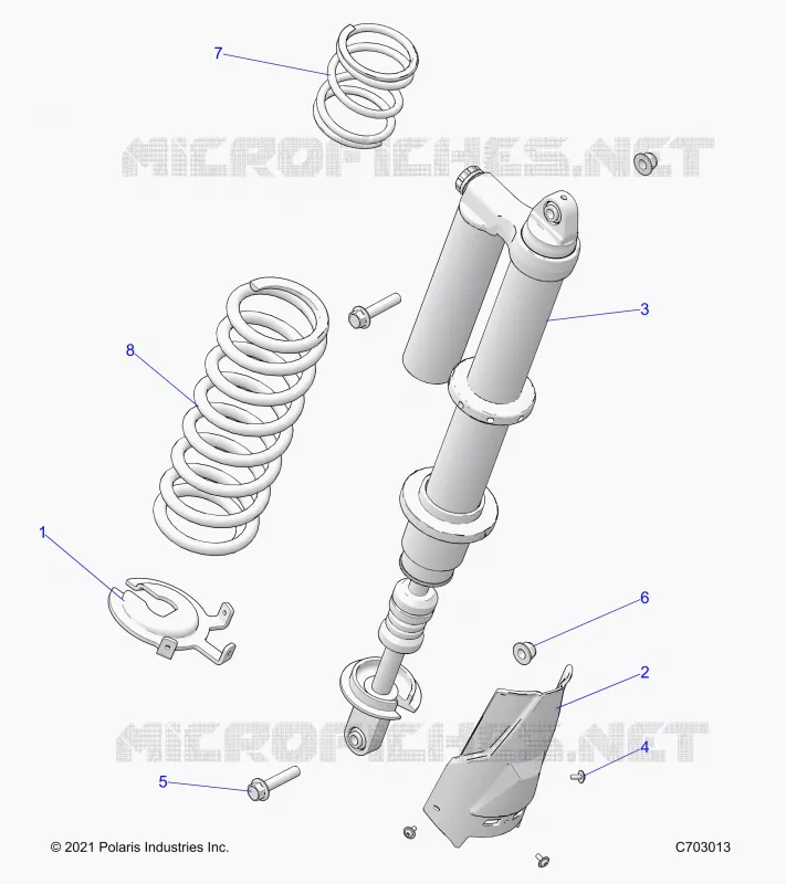 SUSPENSION, REAR MONTAJE DE DESCARGA, STANDARD/PREMIUM
