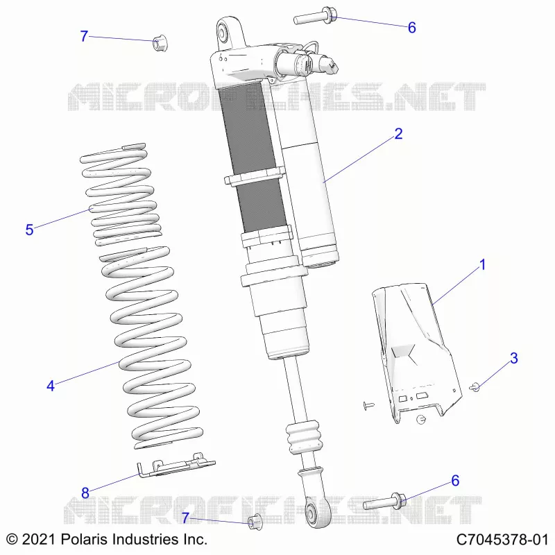 SUSPENSION, REAR MONTAJE DE DESCARGA, DELUXE
