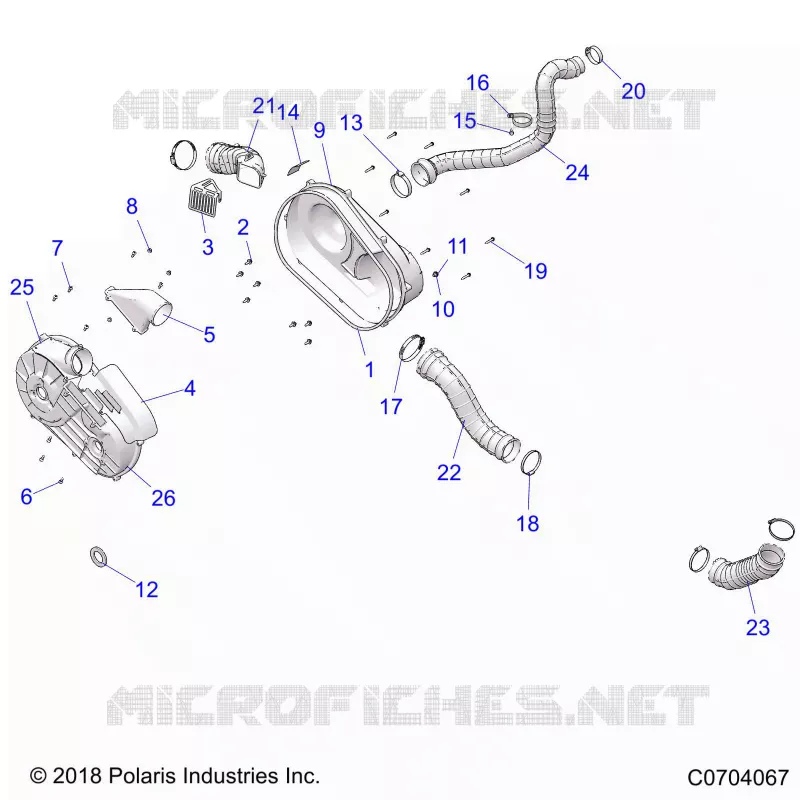 TREN, CLUTCH COVER AND DUCTING