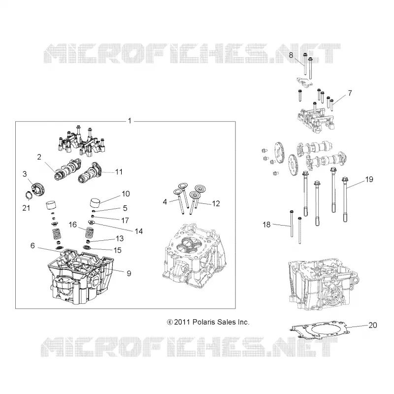 ENGINE, CULATA, CAMS AND VALVES