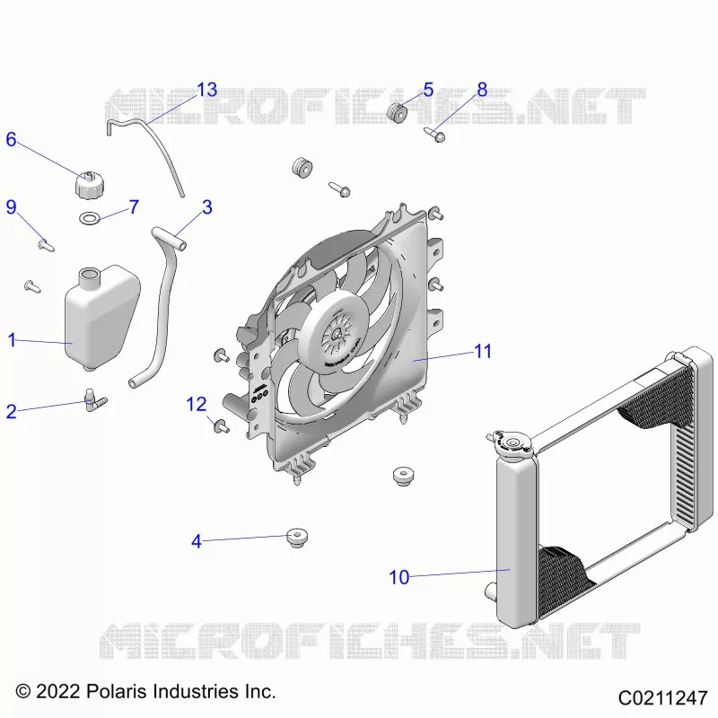 ENGINE, SISTEMA DE REFRIGERACIÃ“N, RADIATOR, FAN & OVERFLOW BOTTLE