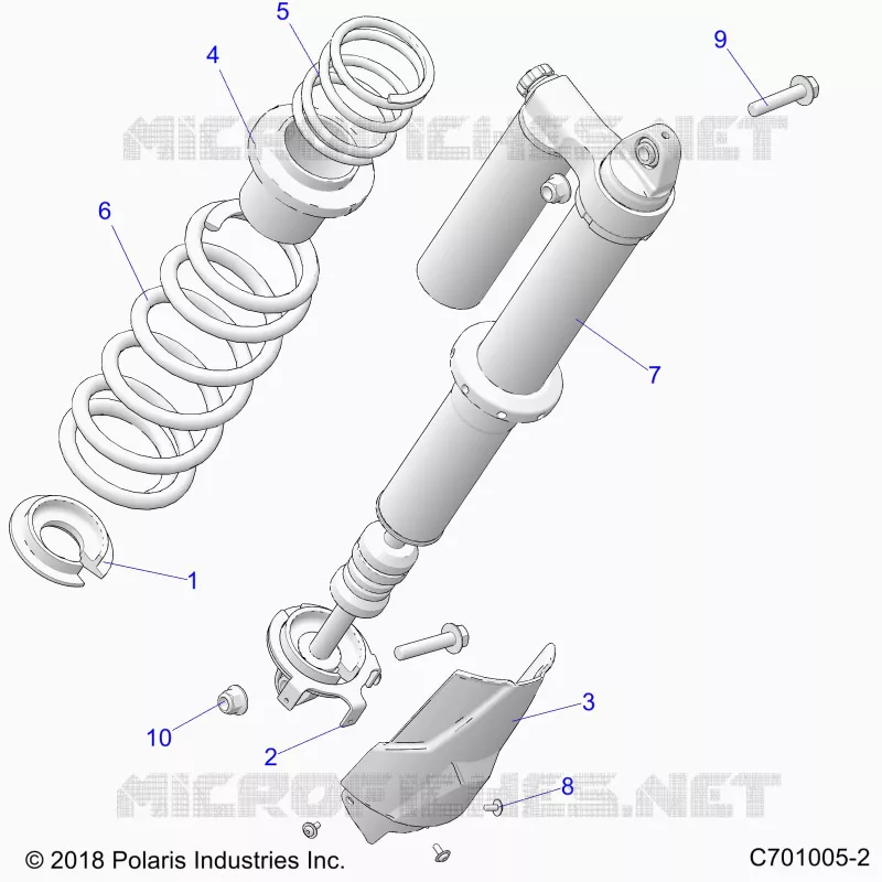 SUSPENSION, REAR MONTAJE DE DESCARGA