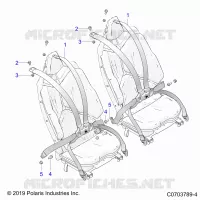ASIENTO BELT MOUNTING, REAR