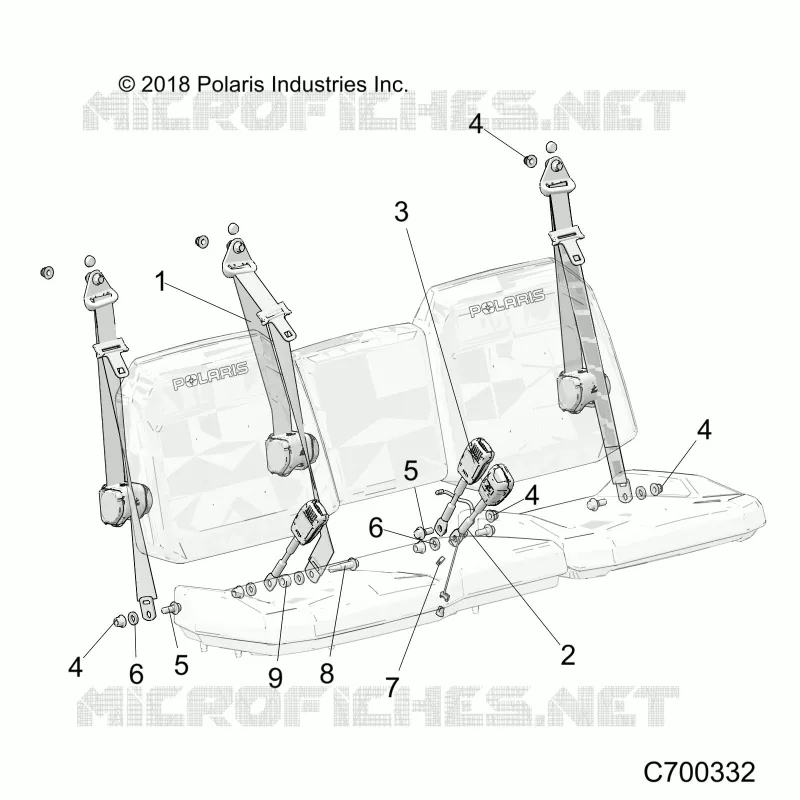 ASIENTO BELT AND MOUNTING