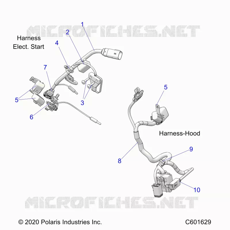 ELECTRICA, WIRE HARNESS, HOOD, ELEC. START