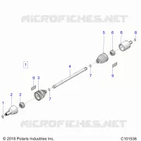 DRIVE TRAIN, TRANSMISION DELANTERA SHAFT